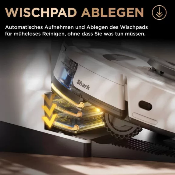 Shark PowerDetect Robotporszívó És Felmosó, NeverTouch Állomás, Öntisztító Felmosópad, Öntöltő Víztartály, 3D 360° LiDAR, App Vezérlés, Fehér