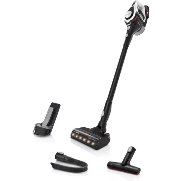   Bosch Unlimited Gen2 Series 8 BKS8214W Vezeték Nélküli Porszívó, 18 V Li-Ion Akkumulátor, 3 Teljesítményszint, 45 Min Üzemidő, Porzsák Nélküli, Fehér