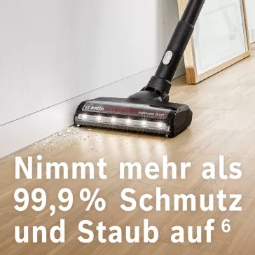   Bosch Unlimited Gen2 Series 8 BKS8214W Vezeték Nélküli Porszívó, 18 V Li-Ion Akkumulátor, 3 Teljesítményszint, 45 Min Üzemidő, Porzsák Nélküli, Fehér