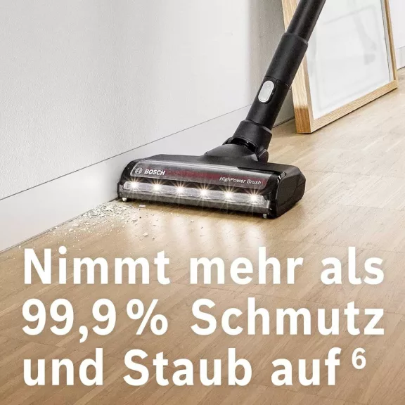 Bosch Unlimited Gen2 Series 8 BKS8214W Vezeték Nélküli Porszívó, 18 V Li-Ion Akkumulátor, 3 Teljesítményszint, 45 Min Üzemidő, Porzsák Nélküli, Fehér