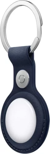 Apple AirTag FineWoven Kulcstartó, Innovatív Finomszövött Anyag, Tartós Kialakítás, Nemesacél Split Ring Gyűrű, Mélykék