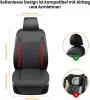 LUSRAIT Seat Cover 01 Ülésvédő Párna, Teljes Háttámlás Ülésvédő, Műbőr, Csúszásgátló Gumi Alj, Állítható Vállpánt, Iroda Szék, Fekete, 0,68 kg