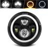CO LIGHT J003T-B-1PC LED Fényszóró, 18cm Kerek, 30W, 12V, 6000lm Távolsági, 3200lm Tompított, DRL, Index, IP68, Motorkerékpár, Fehér, Átlátszó Lencse