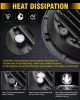CO LIGHT J003T-B-1PC LED Fényszóró, 18cm Kerek, 30W, 12V, 6000lm Távolsági, 3200lm Tompított, DRL, Index, IP68, Motorkerékpár, Fehér, Átlátszó Lencse