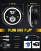 CO LIGHT J003T-B-1PC LED Fényszóró, 18cm Kerek, 30W, 12V, 6000lm Távolsági, 3200lm Tompított, DRL, Index, IP68, Motorkerékpár, Fehér, Átlátszó Lencse