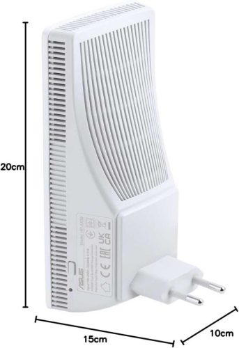 ASUS RP-AX58 AX3000 WiFi 6 Jelerősítő, Dual Band, 802.11ax, 3000 Mbit/s, 160 MHz, AiMesh, App Beállítás, Ethernet Backhaul, Fehér