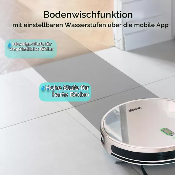 Venga! VG RVC 3001 WH 3 az 1-ben Robotporszívó És Felmosó, 1600 Pa, 600 ml, 120 min, 2600 mAh, Wi-Fi, Giroszkóp, 6 Mód, HEPA, Fehér