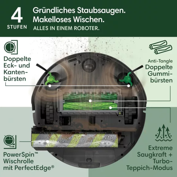 IRobot Roomba Max 706 Combo Robotporszívó és Felmosó, AutoWash Dokkoló, LiDAR, 13 000 Pa, HEPA, 4 Fokozat, Alkalmazás- és Hangvezérlés, Barna