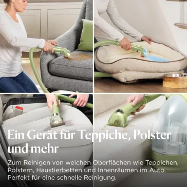   BISSELL Little Green 4098N Szőnyeg- és Kárpittisztító, 340 W, 7800 Pa, 1,4/1,1 L Tartály, Vezetékes, Zöld
