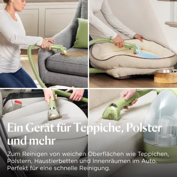 BISSELL Little Green 4098N Szőnyeg- és Kárpittisztító, 340 W, 7800 Pa, 1,4/1,1 L Tartály, Vezetékes, Zöld