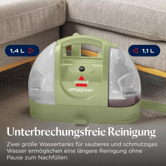 BISSELL Little Green 4098N Szőnyeg- és Kárpittisztító, 340 W, 7800 Pa, 1,4/1,1 L Tartály, Vezetékes, Zöld