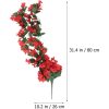  VORCOOL 4-szirommá alakított Mesterséges Akasztós Virágok, Akasztós Wisteria Mesterséges Virágok Esküvői és Otthoni Dekorációhoz (Piros)