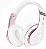 Lankey Sound 6S Vezeték Nélküli Bluetooth Fejhallgató, Over Ear, Bluetooth 5.3, 65H Üzemidő, 6 EQ Mód, Beépített Mikrofon, SD/TF, Vezeték Nélküli, Rózsaarany