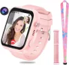OKYUK T45 Gyerek Okosóra, 4G, Android Wear, iOS, 8 GB, Beépített GPS, WiFi, LBS, 2 Mp HD Kamera, SOS Gomb, Pedométer, Alváskövetés, Zseblámpa, Rózsaszín