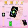 OKYUK T45 Gyerek Okosóra, 4G, Android Wear, iOS, 8 GB, Beépített GPS, WiFi, LBS, 2 Mp HD Kamera, SOS Gomb, Pedométer, Alváskövetés, Zseblámpa, Rózsaszín