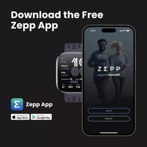 Amazfit Bip 6 A2435 Okosóra, Zepp OS, 5cm AMOLED Kijelző, Beépített GPS, 5 ATM Vízállóság, Bluetooth, AI Edzés, Fekete