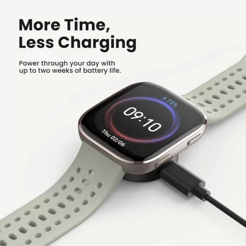 Amazfit Bip 6 A2435 Okosóra, Zepp OS, 5cm AMOLED Kijelző, Beépített GPS, 5 ATM Vízállóság, Bluetooth, AI Edzés, Fekete
