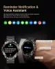 SOUYIE SW-7 Férfi Okosóra, AMOLED Kijelző 466x466, Bluetooth Hívás, Mikrofon, Hangszóró, Pulzusmérő, Vérnyomásmérő, Vér-oxigén, Alváskövetés, 100 Sportmód, IPX Vízálló, 400 mAh Akkumulátor, Acél Szíj, Szilikon Szíj, Fekete