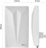 EMOS J0803 Beltéri Kültéri Aktív Antenna, DVB-T2, DVB-T, DAB, FM, 360° Vétel, 0-80 Km Hatótáv, 75 Ω, 20 dBi, LTE 4G 5G Szűrő, Fehér