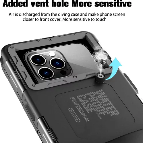 Shellbox ZLiME ZL-011 Vízálló Tok Okostelefonhoz, IPX8, 15 m Merülési Mélység 30 Percig, Kompozit Műanyag, PET Fólia, Fekete