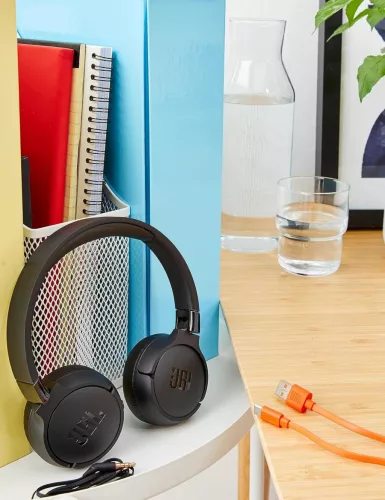 JBL Tune 660 NC Vezeték Nélküli Fejhallgató, On Ear, Bluetooth, Active Noise Cancellation, JBL Pure Bass, 32 mm Meghajtó, 44 h Üzemidő, Fekete