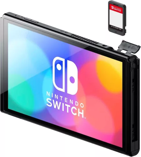 Nintendo Switch OLED Játékkonzol, Neon Blue - Neon Red Joy-Con™, 7" OLED Kijelző, 1280x720, 64GB, NVIDIA Tegra, Wi-Fi, Bluetooth 4.1, USB Type-C, HDMI