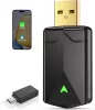 ZOUHOE CA6 CarPlay Wireless Adapter, Android Auto, 5,8 GHz WiFi, Bluetooth 5.4, USB, USB-C, Plug And Play, iOS 10+, Android 10+, Fekete