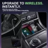 ZOUHOE CA6 CarPlay Wireless Adapter, Android Auto, 5,8 GHz WiFi, Bluetooth 5.4, USB, USB-C, Plug And Play, iOS 10+, Android 10+, Fekete