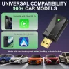 ZOUHOE CA6 CarPlay Wireless Adapter, Android Auto, 5,8 GHz WiFi, Bluetooth 5.4, USB, USB-C, Plug And Play, iOS 10+, Android 10+, Fekete