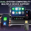 ZOUHOE CA6 CarPlay Wireless Adapter, Android Auto, 5,8 GHz WiFi, Bluetooth 5.4, USB, USB-C, Plug And Play, iOS 10+, Android 10+, Fekete