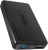 SBS PowerBank 10K Slim Hordozható Akkumulátor, 10000 mAh, 10 W, 5 V, Lítium-Polimer, Intelligent Charge IC, USB-C In-Out, 2x USB-A, Fekete