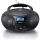Karcher RR 5028D Hordozható CD Rádió, CD, CD-R, CD-RW, MP3-CD Lejátszás, DAB+ Rádió, FM Rádió, Bluetooth, USB, AUX, Sztereó, 2×1,6W RMS, Fekete