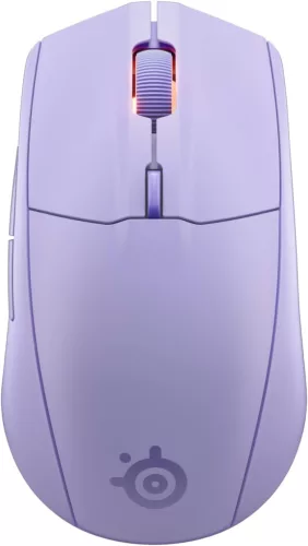 SteelSeries Rival 3 Vezeték Nélküli Gen 2 Levendula Gaming Egér, TrueMove Air 18000 DPI Optikai Szenzor, Dual Wireless 2,4GHz, Bluetooth, 6 Gomb, 325 h Üzemidő