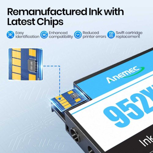 Gureef 953XL Toner Multipack, Fekete, Cyan, Magenta, Sárga, 4 Db, Utángyártott, Nagy Kapacitás, 1600 Oldal Patrononként, OfficeJet Pro Kompatibilis