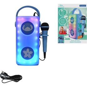   Lexibook Disney Stitch BTP185DZ Bluetooth Hangszóró, Vezeték Nélküli, Karaoke Mikrofon, Többszínű Fényhatások, USB, SD TF Kártya, Aux, Kék