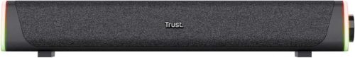 Trust Liro Soundbar 25484, PC Hangszóró, 2.0 Csatorna, 12 W, USB, 3,5 mm Jack, Színes LED Fény, Érintéses Vezérlés, Műanyag Ház, Fekete