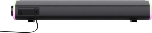 Trust Liro Soundbar 25484, PC Hangszóró, 2.0 Csatorna, 12 W, USB, 3,5 mm Jack, Színes LED Fény, Érintéses Vezérlés, Műanyag Ház, Fekete