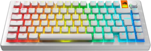 Glorious GPBT Aura RGB Keycaps, Gaming Mechanikus Billentyűzet Kupak Készlet, Pudding Dizájn, Double Shot PBT, MX Switch Kompatibilis, French AZERTY