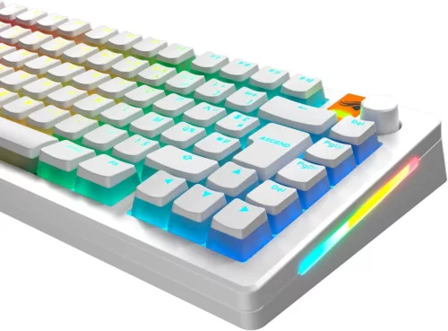 Glorious GPBT Aura RGB Keycaps, Gaming Mechanikus Billentyűzet Kupak Készlet, Pudding Dizájn, Double Shot PBT, MX Switch Kompatibilis, French AZERTY