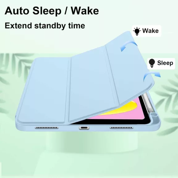EspZanthic iPad Air 28cm Tok, M3 M2 2025 2024, iPad Air 6 5 4, Puha TPU Hátlap, Háromszög Állvány, Auto Ébresztés Alvás, Ceruzatartó, Kék EspZanthic iPad Air 28cm Tok, M3 M2 2025 2024, iPad Air 6 5 4, Puha TPU Hátlap, Háromszög Állvány, Auto Ébresztés Alvás, Ceruzatartó, Kék
