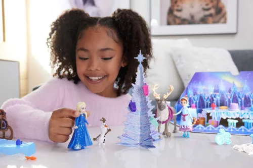 Mattel Disney Jégvarázs, Frozen Anna És Elsa Babák Adventi Naptár, 24 Napos, 29 Játékelem, Formázható Homok, Olaf És Sven Figurák, Műanyag, Gyerekeknek