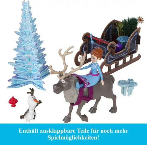 Mattel Disney Jégvarázs, Frozen Anna És Elsa Babák Adventi Naptár, 24 Napos, 29 Játékelem, Formázható Homok, Olaf És Sven Figurák, Műanyag, Gyerekeknek