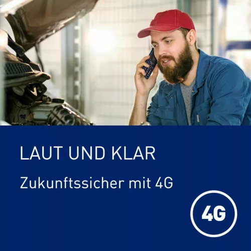 Panasonic KX-TF400EXC Mobiltelefon, 4G LTE, ThreadX Mocor20A, 32 GB, 6 Cm TFT Színes Kijelző, VoLTE, Bluetooth, USB-C, IP44, LED Zseblámpa, Kék