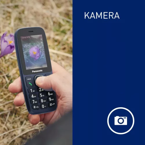 Panasonic KX-TF400EXC Mobiltelefon, 4G LTE, ThreadX Mocor20A, 32 GB, 6 Cm TFT Színes Kijelző, VoLTE, Bluetooth, USB-C, IP44, LED Zseblámpa, Kék