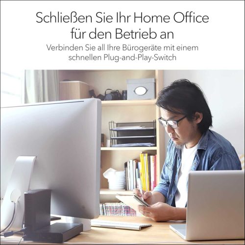 NETGEAR GS308-300PES 8 Portos Gigabit Switch, 10/100/1000 Mb/s, RJ45, Auto-MDI/MDIX, Non-Blocking, 802.1p DSCP QoS, IEEE802.3az, Fém Ház, Fekete