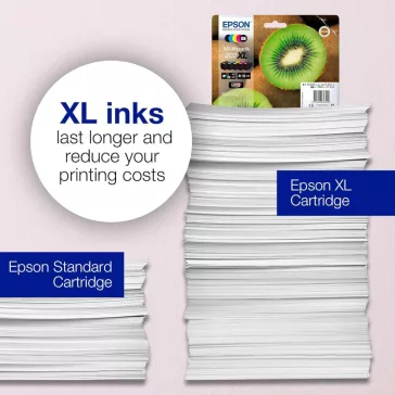   Epson Kiwi T02G4 Sárga Tintapatron, Dye Alapú Vízbázisú Tinta, 300 Oldalas Kapacitás, XP-6000, XP-6005, XP-6100, XP-6105 Kompatibilis