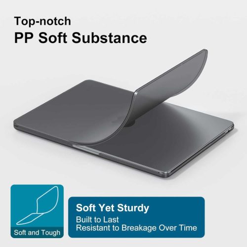 NPUOLS PP Tok MacBook Air 35cm 2025 2024 2022 M4000 L M2 A3240 A3113 A2681, Puha Matt Kék, Félátlátszó, Csúszásgátló Talp, 0,1 cm Vékony, 150 g