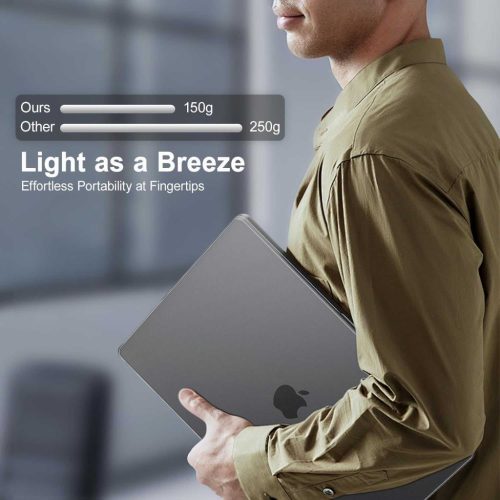 NPUOLS PP Tok MacBook Air 35cm 2025 2024 2022 M4000 L M2 A3240 A3113 A2681, Puha Matt Kék, Félátlátszó, Csúszásgátló Talp, 0,1 cm Vékony, 150 g