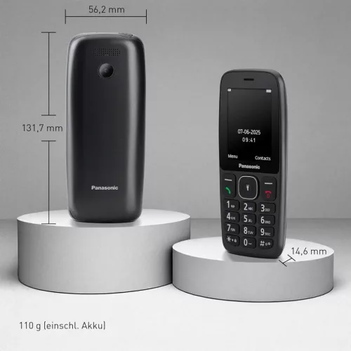 Panasonic KX-TF400EXB Nyomógombos Mobiltelefon, 4G LTE, 32 GB, LCD Kijelző, VoLTE, USB-C, Bluetooth, LED Zseblámpa, 3,5 Mm Jack, Fekete