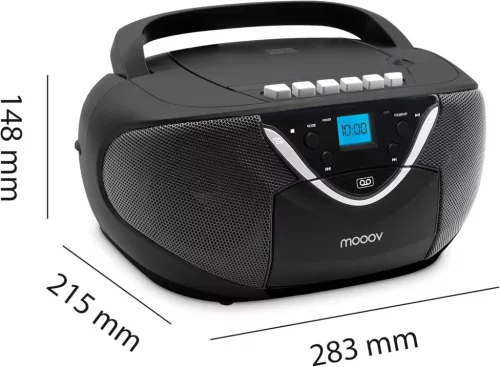 Metronic CD MP3 Rádiókazettás Magnó, Sztereó, 3 Az 1-Ben Lejátszó, CD, MP3, Kazetta, FM Rádió, 6W Hangszóró, Hálózati És Elemes Táplálás, Fekete
